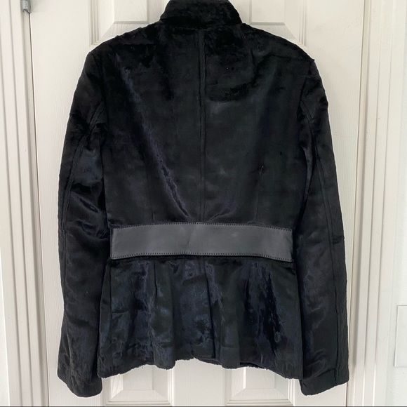 Bebe Genuine Leather/Faux Fur Zip Jacket - Picture 2 of 6